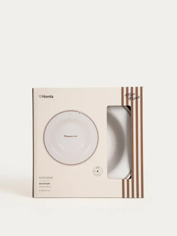 Zestaw talerzy PATISSERIE porcelanowych głębokich, 22,5 cm 4 szt.