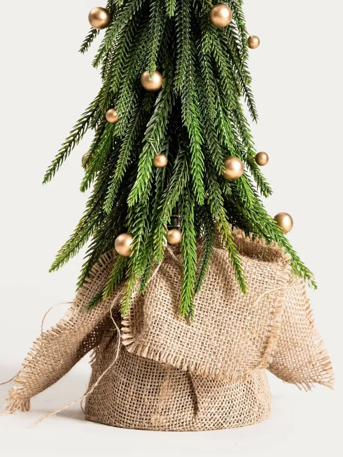 Choinka BOMBS ze złotymi bombkami 55 cm
