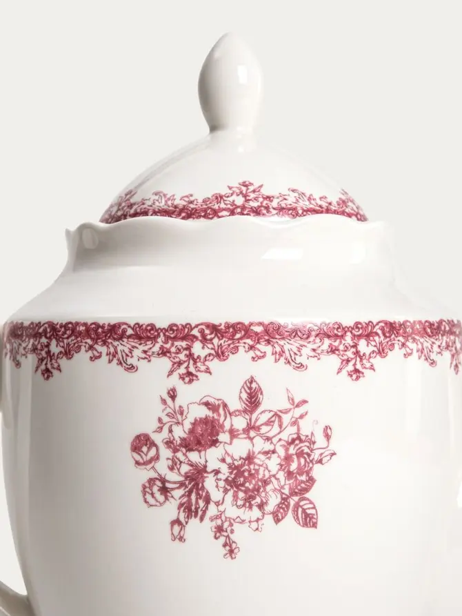 Dzbanek LOURRY porcelanowy czerwony 1,2 l