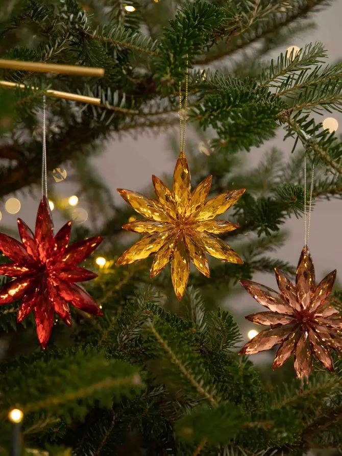 Zawieszka ASTRE złota śnieżynka 12 cm