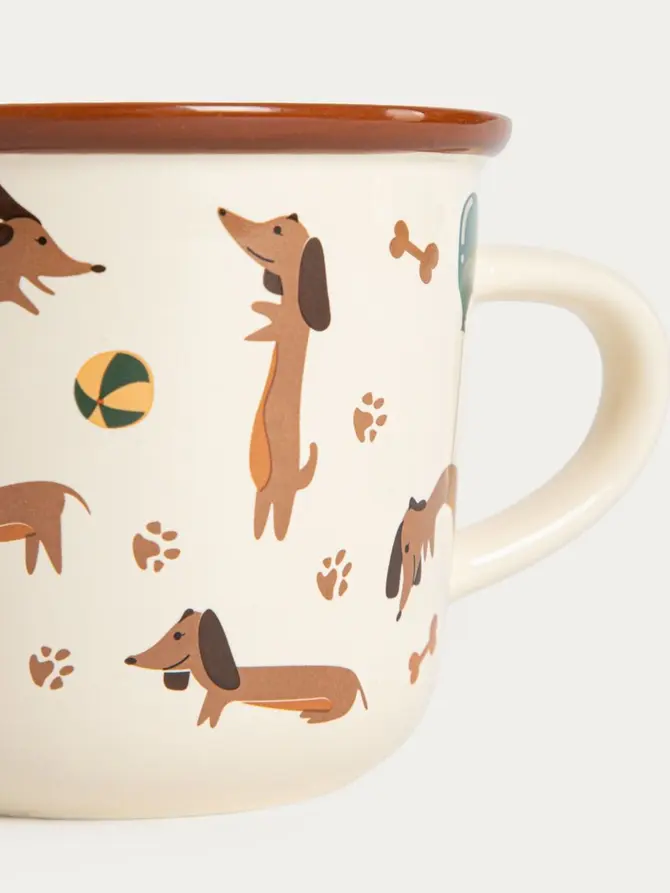 Kubek BOOP porcelanowy w jamniki z piłką 0,3 l