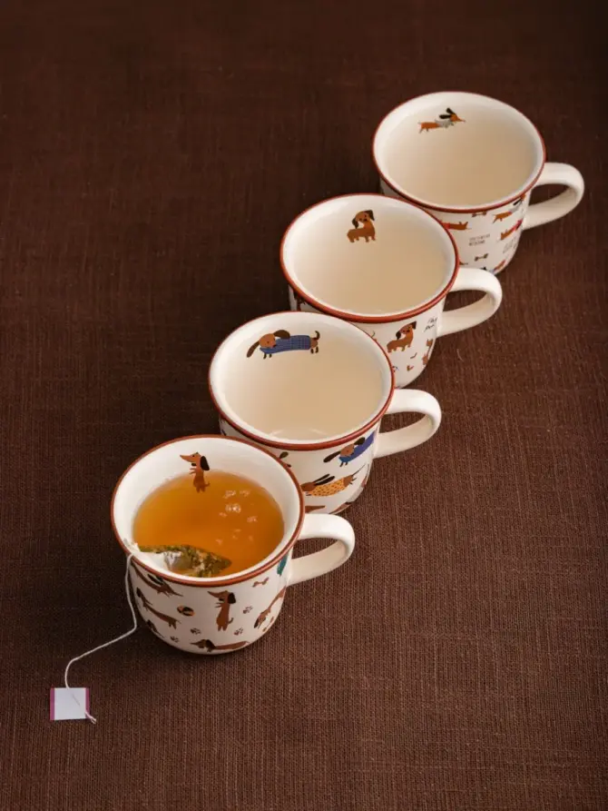 Kubek BOOP porcelanowy w jamniki z serduszkami 0,3 l