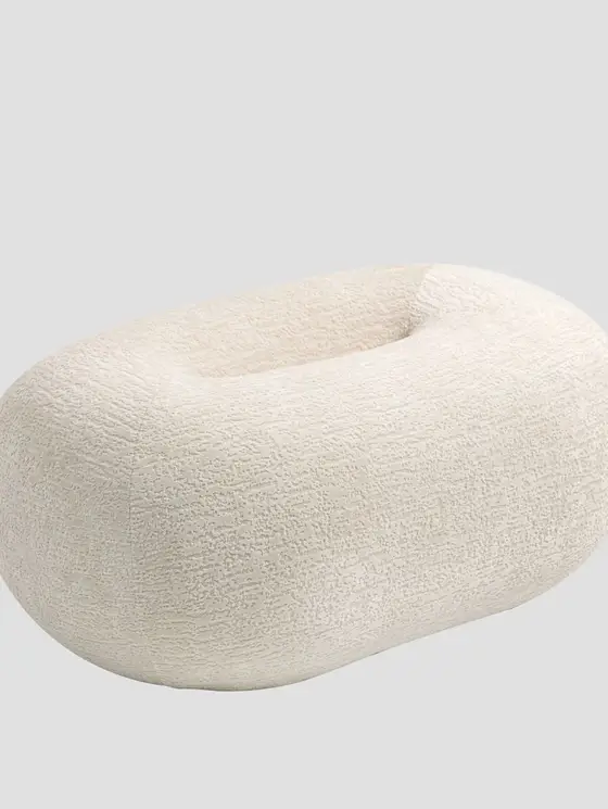 Pufa LUNCTA Ecru 82x52x34 cm