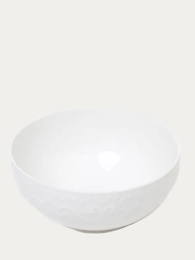 Miska SYLIA porcelanowa biała z ornamentem 15 cm