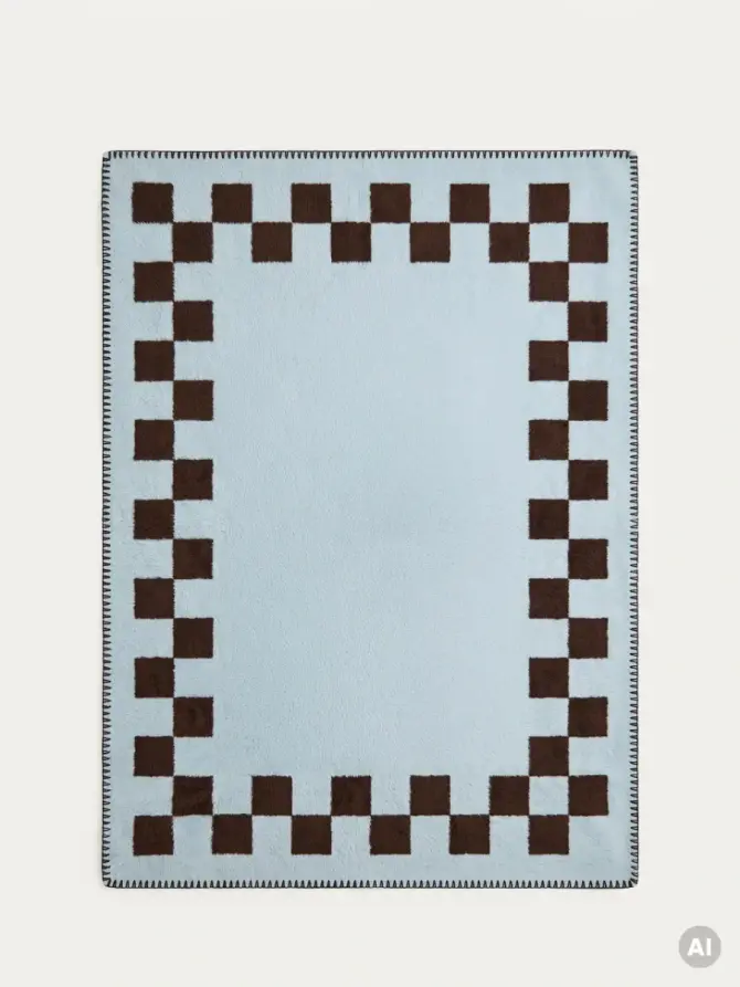 Koc MON PARIS gruby ze wzorem 150x200 cm