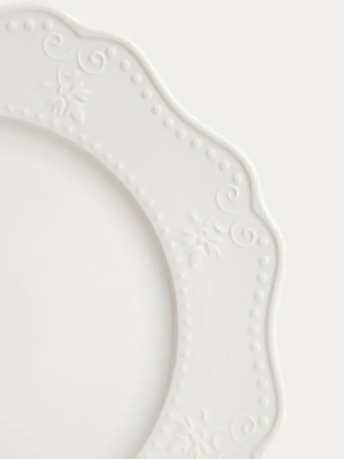Talerz VISTAL porcelanowy obiadowy biały 26,5 cm