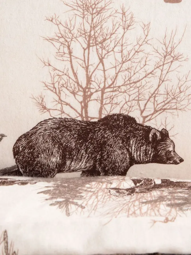 Pościel URSO flanelowa w niedźwiedzie 220x200 + 2*70x80 cm