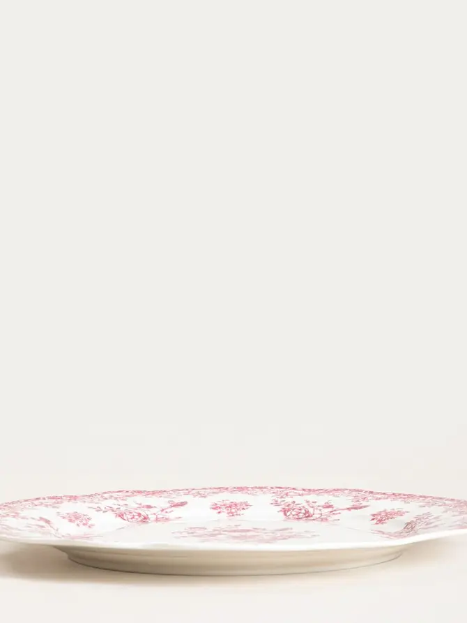 Talerz LOURRY porcelanowy obiadowy czerwony 27 cm
