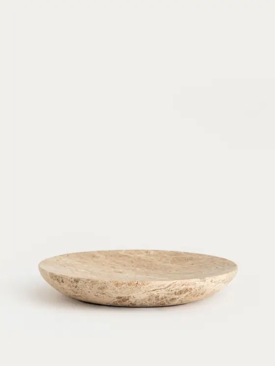 Mydelniczka LUTHER z beżowego marmuru 12x1,7 cm