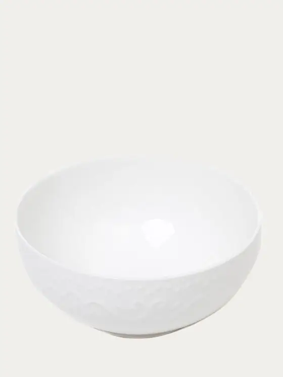 Miska SYLIA porcelanowa biała z ornamentem 15 cm
