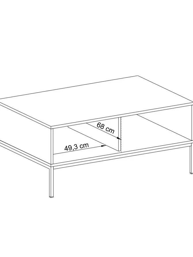 Komoda MONO bordowa 103,5x68x46,2 cm