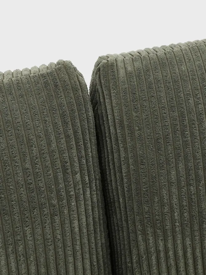 Sofa modułowa SVELA 3-osobowa oliwkowa piankowa sztruksowa 225x80x60,5 cm