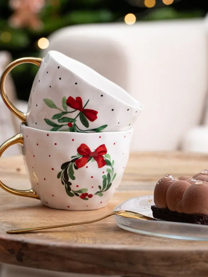 Kubek FANGY porcelanowy z wiankiem 0,48 l