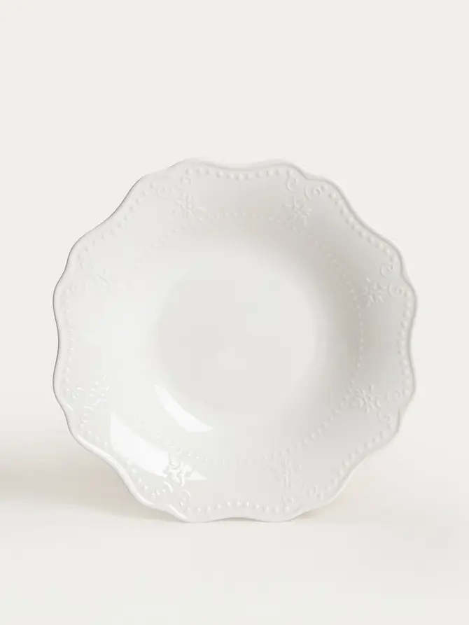 Talerz VISTAL porcelanowy głęboki biały 23 cm