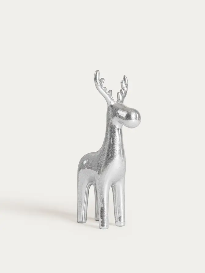 Renifer DARIAN srebrny 10,3x6,6x19,4 cm