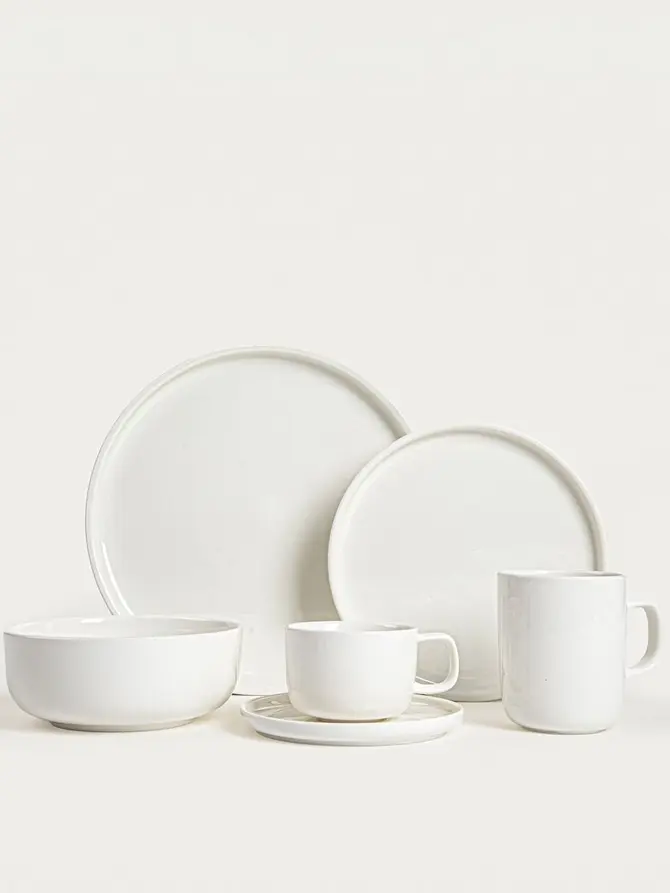 Talerz BERGO porcelanowy obiadowy biały 26 cm