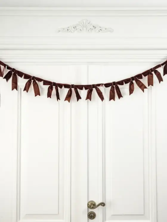 Girlanda BOWE kokardy bordowe 160 cm