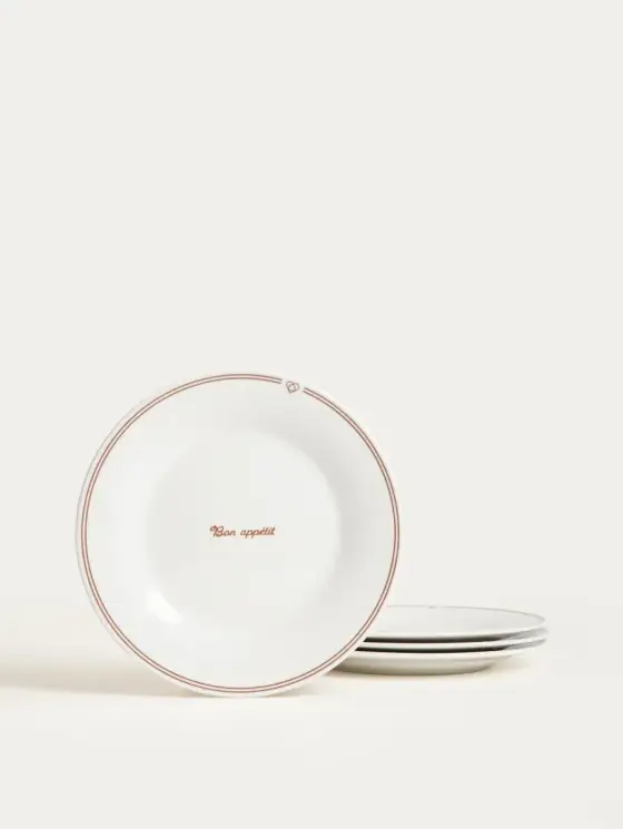 Zestaw talerzy PATISSERIE porcelanowych deserowych, 19,5 cm 4 szt.