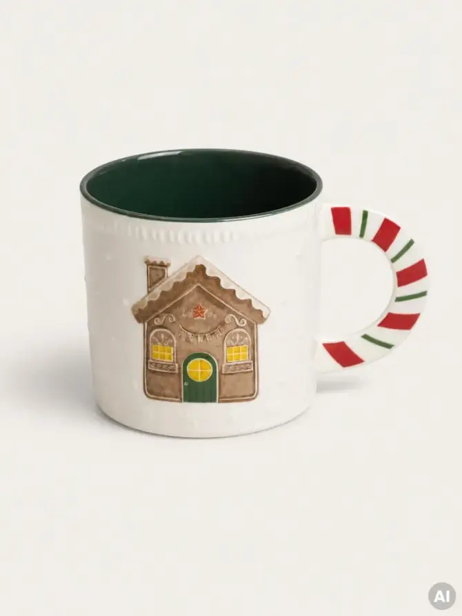 Kubek BARRA porcelanowy z domkiem 0,45 l
