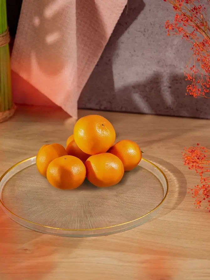 Talerz MONZE obiadowy ze złotą obwódką 28 cm
