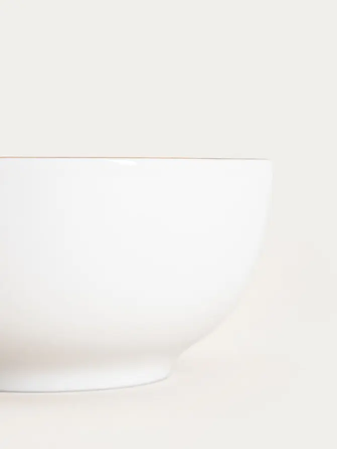 Miseczka AUROO porcelanowa ze złotą obwódką 14 cm
