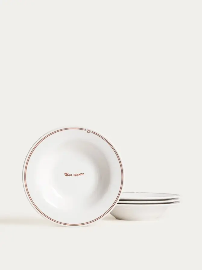 Zestaw talerzy PATISSERIE porcelanowych głębokich, 22,5 cm 4 szt.
