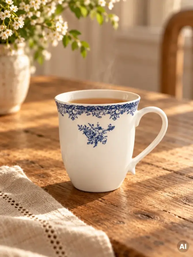Kubek LOURRY porcelanowy granatowy 0,35 l