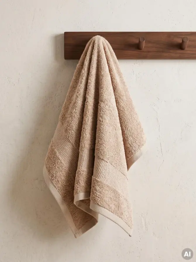 Ręcznik BAMBOO beżowy z domieszką bambusa 50x90 cm