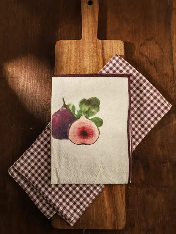 Zestaw ścierek kuchennych SKORD bawełnianych ze wzorem figi 2*45x65 cm