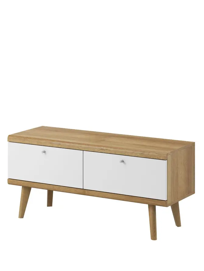 Szafka RTV PRIMO dąb riviera biały 107x40x50 cm