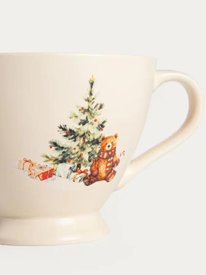 Kubek PRUDE porcelanowy z choinką 0,3 l