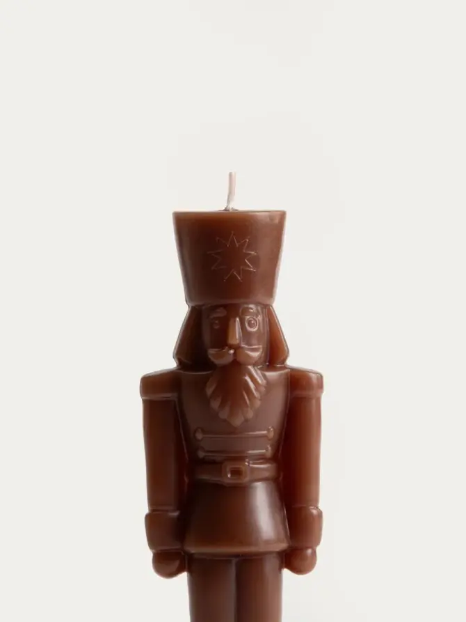 Świeca dekoracyjna NUTCRACKER dziadek do orzechów czekoladowy 150 g
