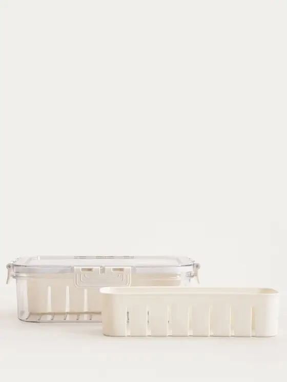 Pojemnik plastikowy GASPARI z koszykami prostokątny 24x17x7cm