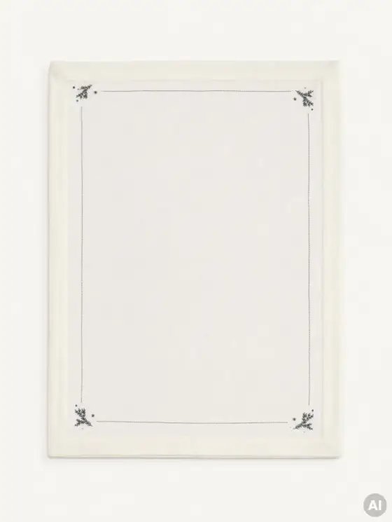 Obrus CALDOR bawełniany ze świątecznym haftem 150x220 cm