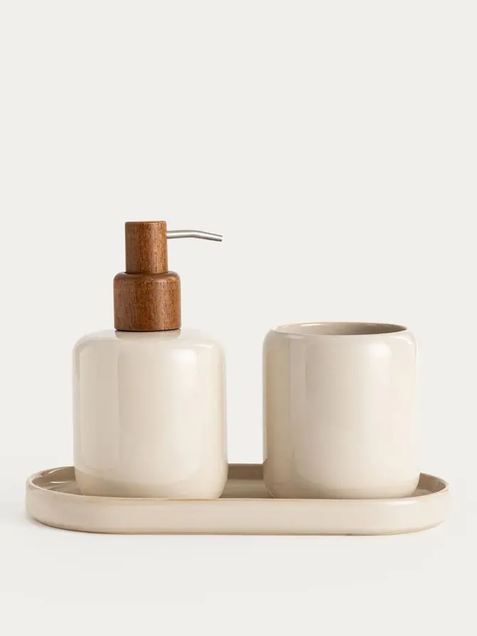 Tacka MELKARO ceramiczna beżowa 25x12x2 cm