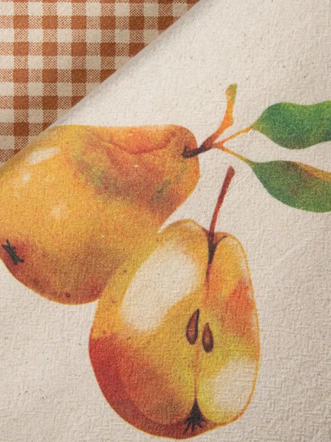Zestaw ścierek kuchennych SKORD bawełnianych ze wzorem gruszki 2*45x65 cm