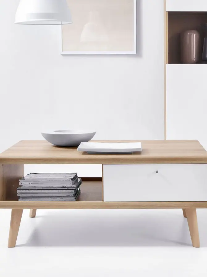 Ława PRIMO biała 107x67x46 cm