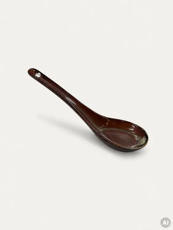 Łyżka OKINAWA fioletowa ceramiczna do ramenu 16,5 cm