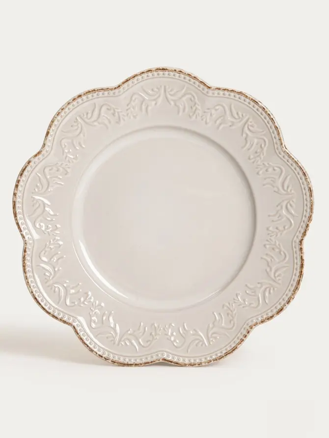 Talerz SALTIS obiadowy kremowy 27 cm