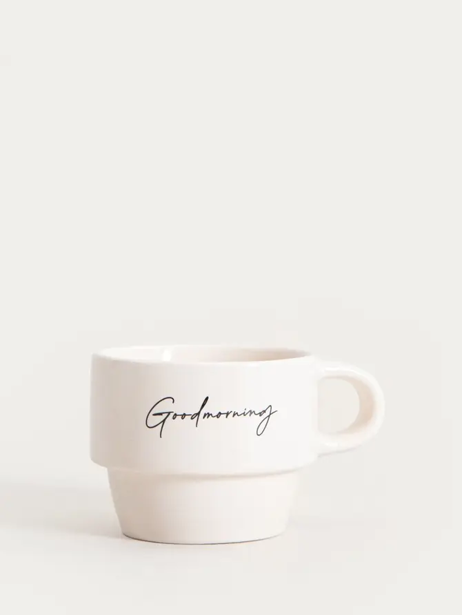 Zestaw kubków VITI porcelanowych z napisami 4 szt.