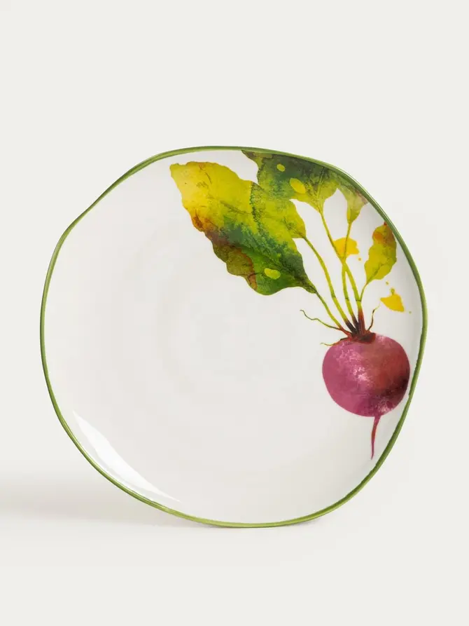 Talerz SKORD porcelanowy deserowy z burakiem 20 cm