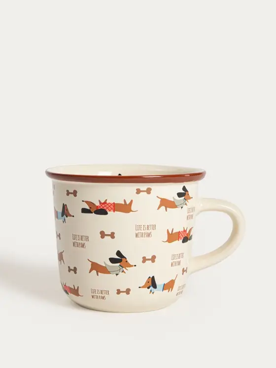 Kubek BOOP porcelanowy w bawiące się jamniki 0,3 l