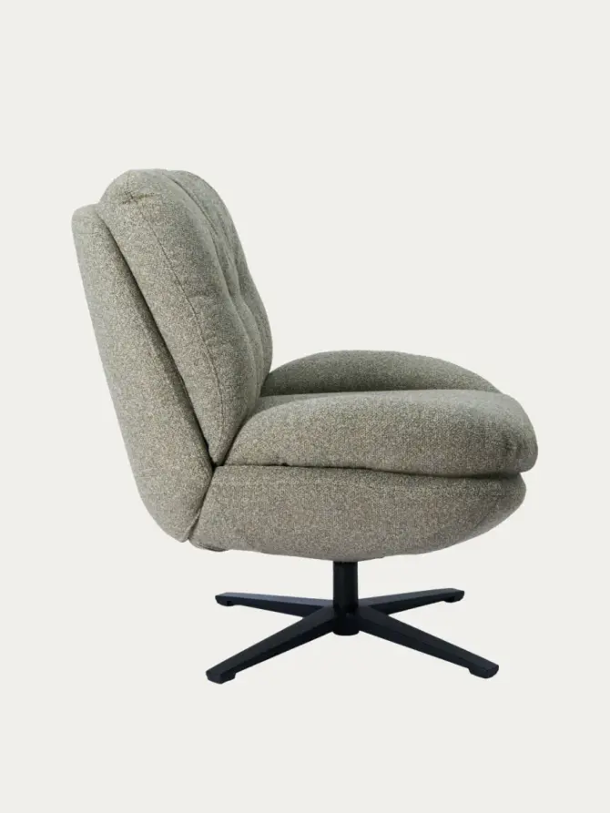 Fotel LUNARO obrotowy zielony 76x83x91 cm