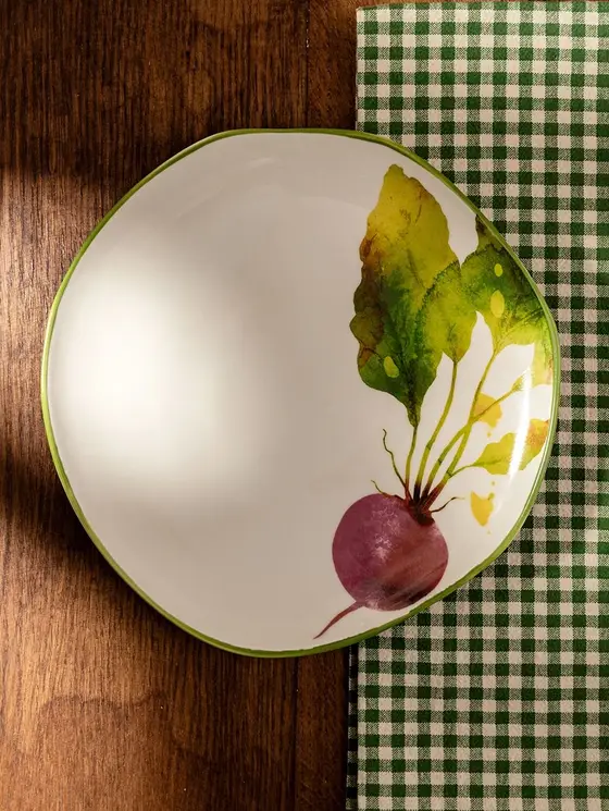 Talerz SKORD porcelanowy deserowy z burakiem 20 cm