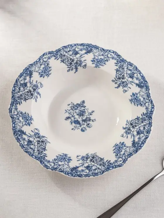 Talerz LOURRY porcelanowy głęboki granatowy 22 cm