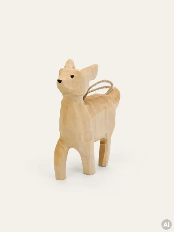 Zawieszka TIRO drewniana sarna 8x2x9,5 cm