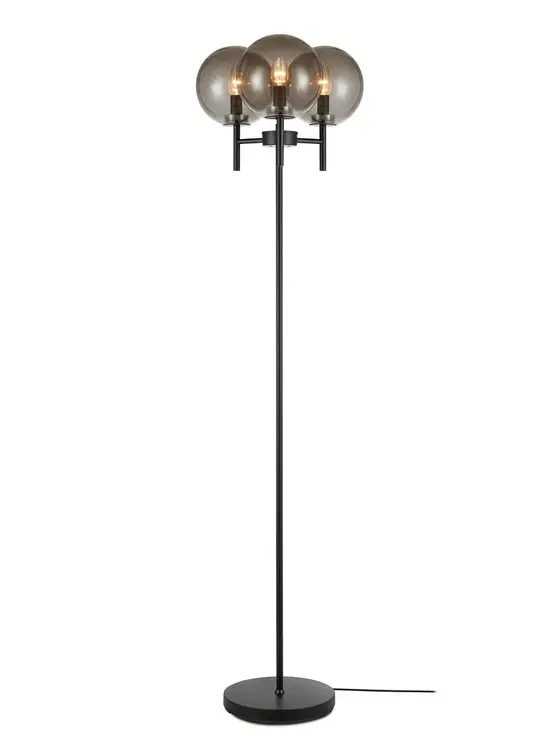 Lampa stojąca CROWN czarna 40x40x147cm